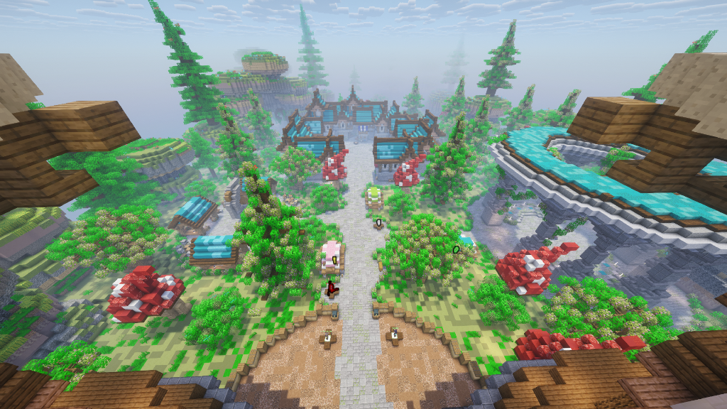 Vista panoramica dello spawn Survival di SPX Gaming
