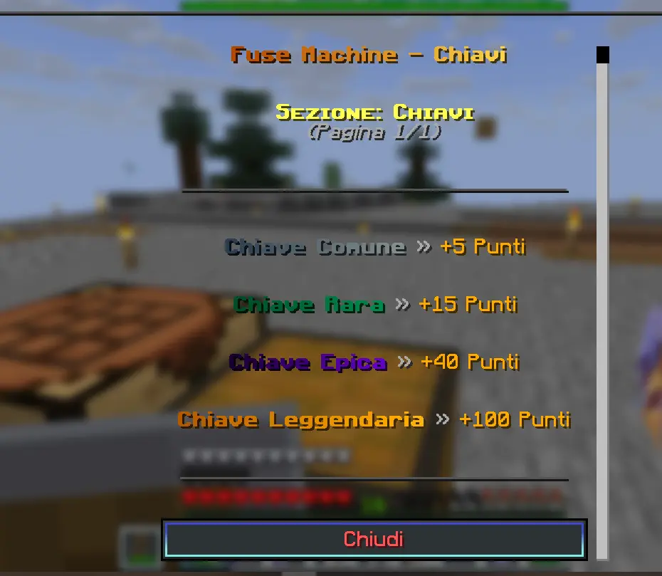 Punti delle chiavi nella Fuse Machine